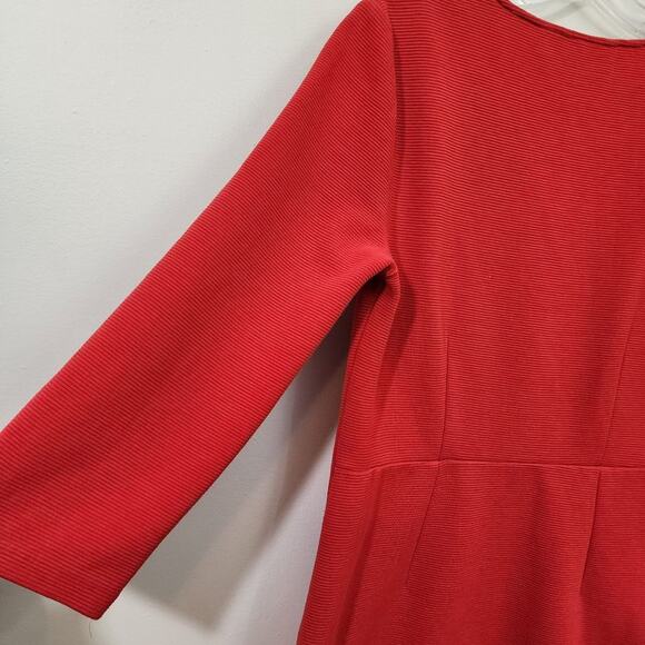 Boden Bronte ottoman ribbed knit dress with v-neck pocket front woman's size 6R - Picture 6 of 11